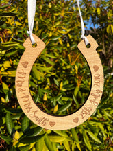 Load image into Gallery viewer, Oak Personalised Wooden Horseshoe
