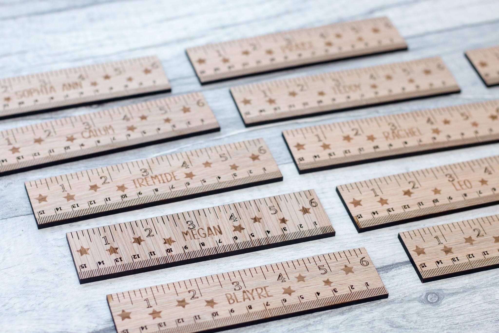 15cm Custom Name Oak Ruler craft product